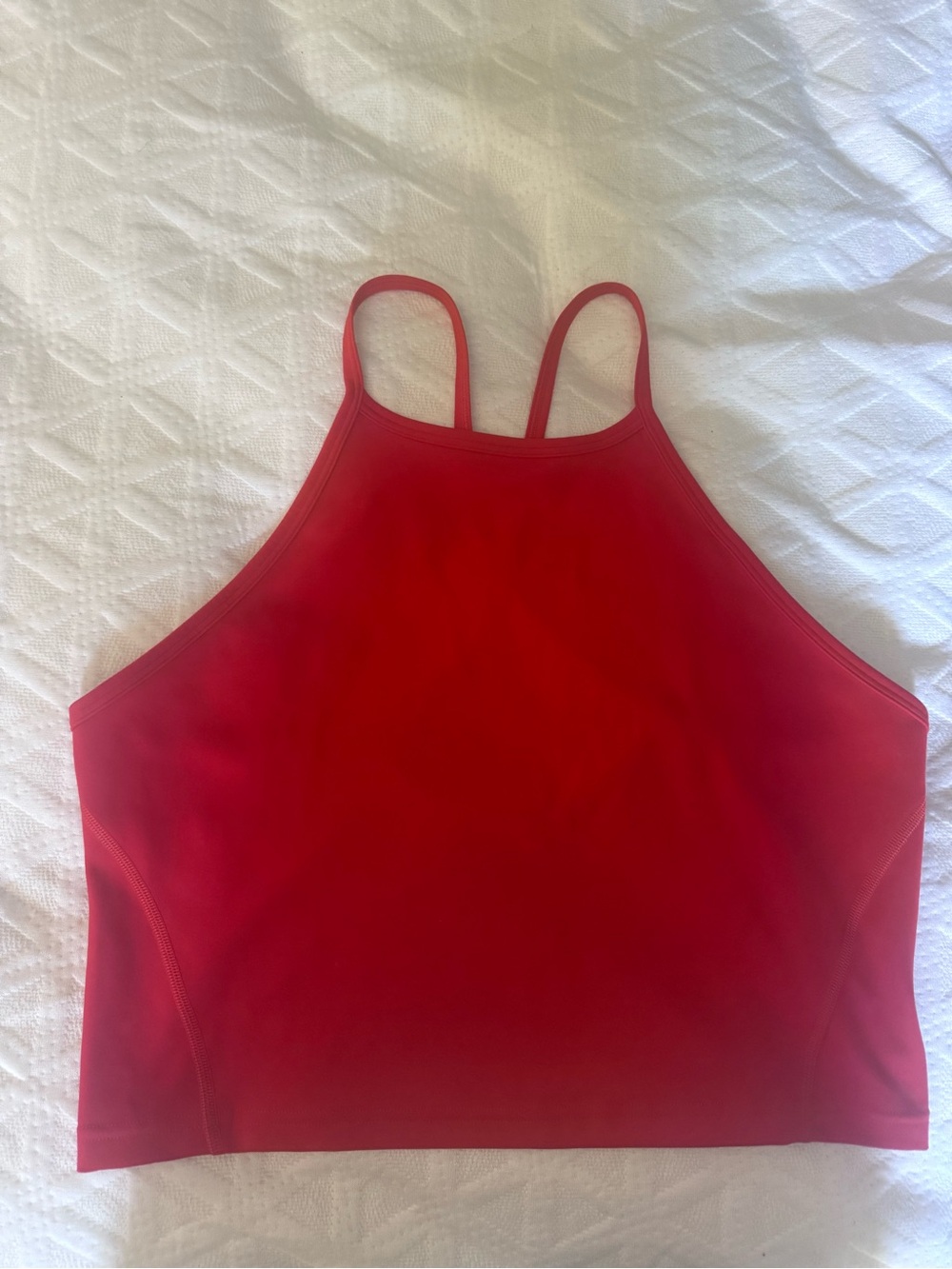 lululemon athletica Red High-Neck Strappy Workout Tank